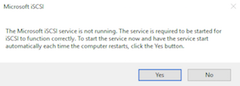 Start iSCSI Service